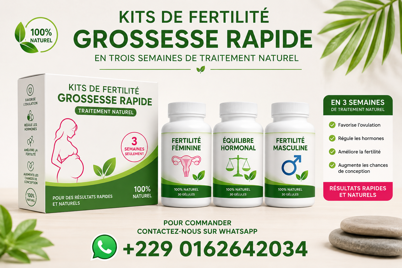 Tombez enceinte rapidement 🌿 Kit de Fertilité 100% Naturel et Efficace !