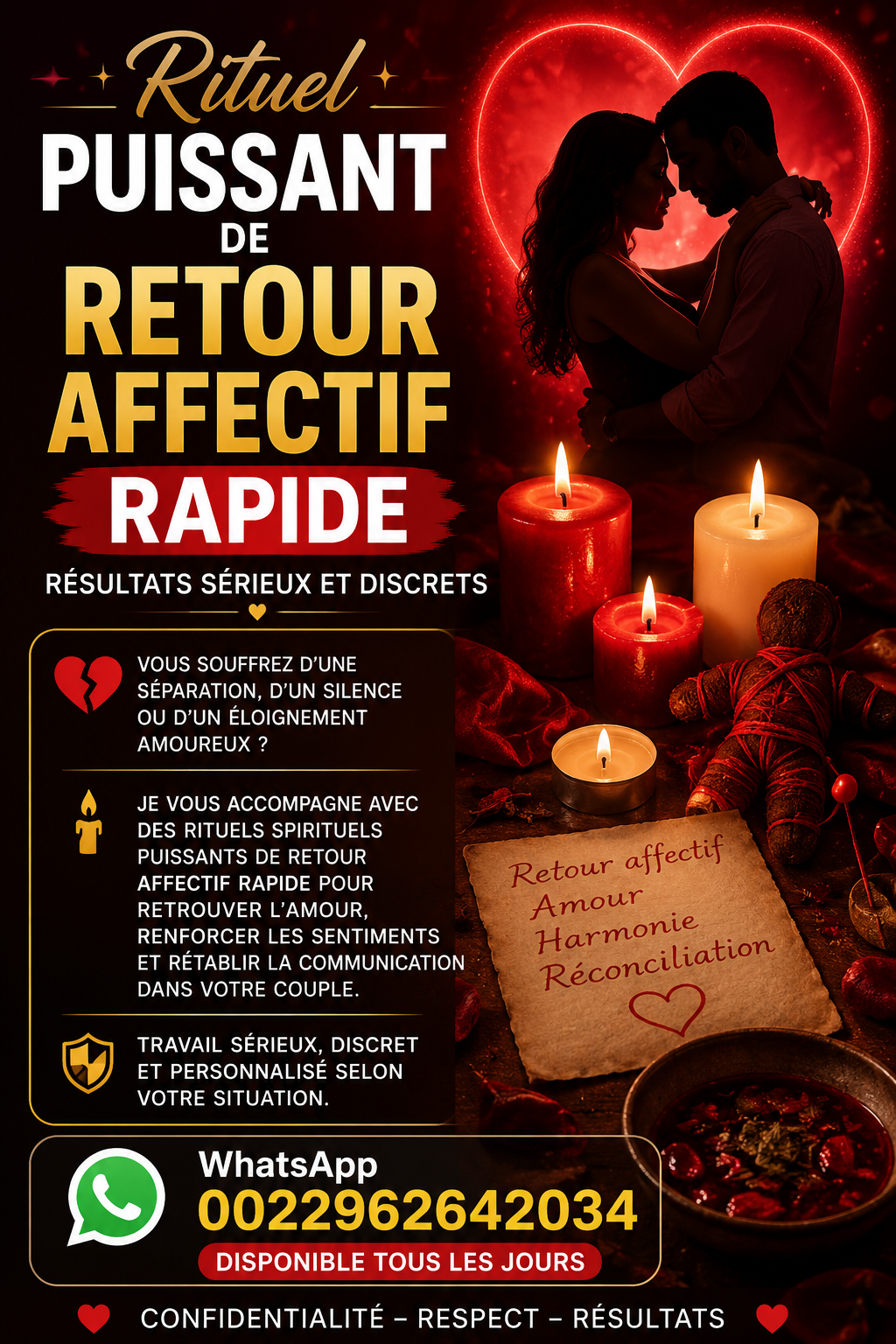 🔮 Rituel Puissant de Retour Affectif Rapide – Résultats Sérieux et Discrets 💖