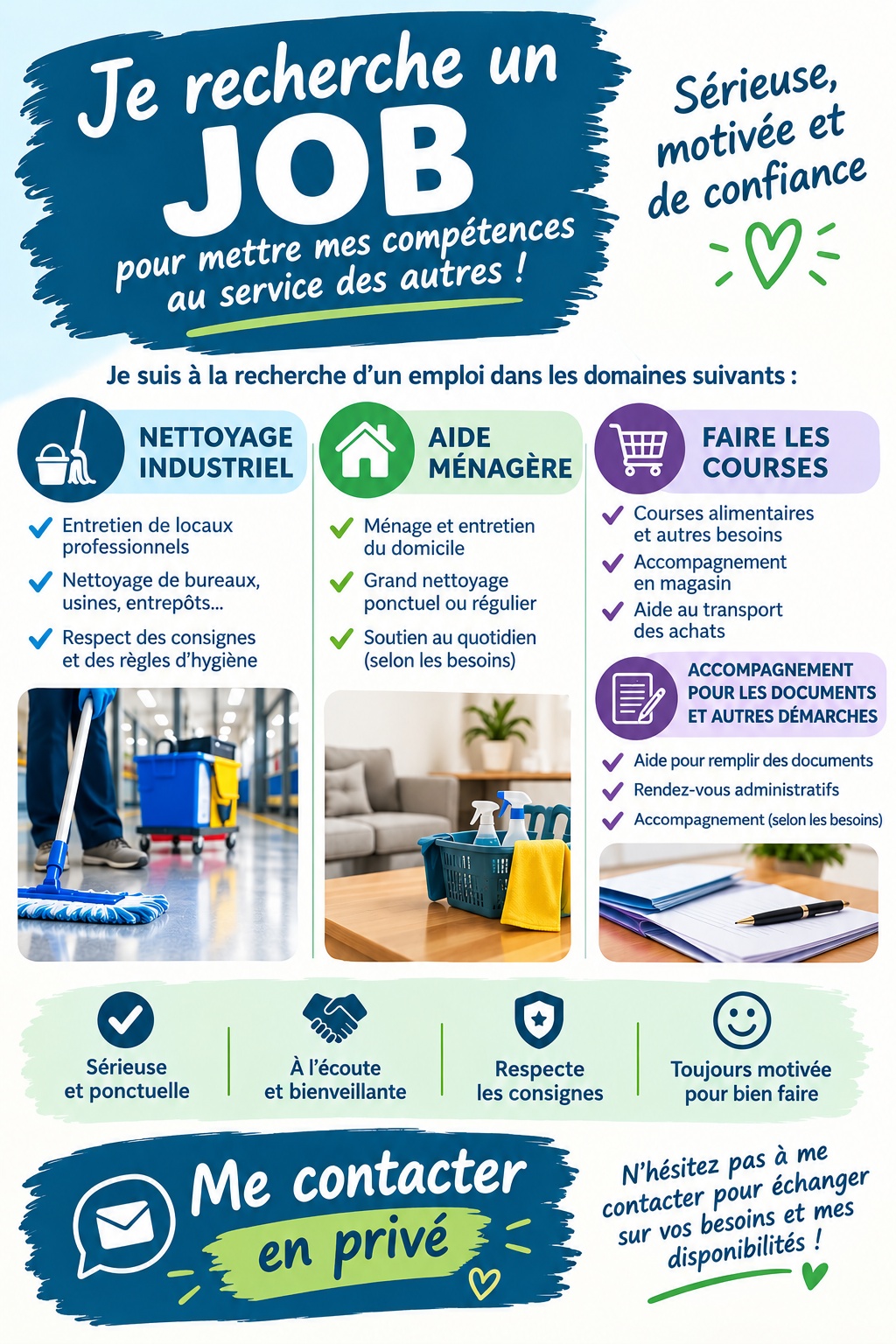 Aide ménagère ou agent d’entretien